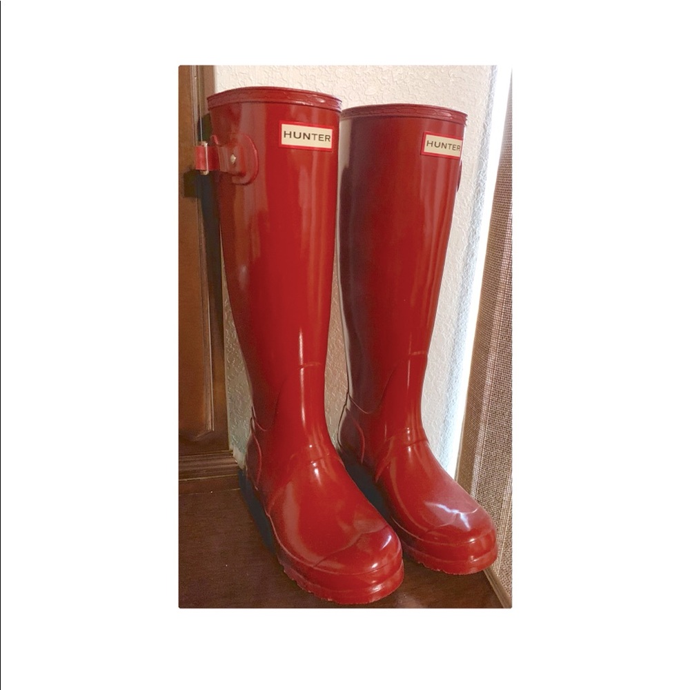 Red gloss HUNTER boots